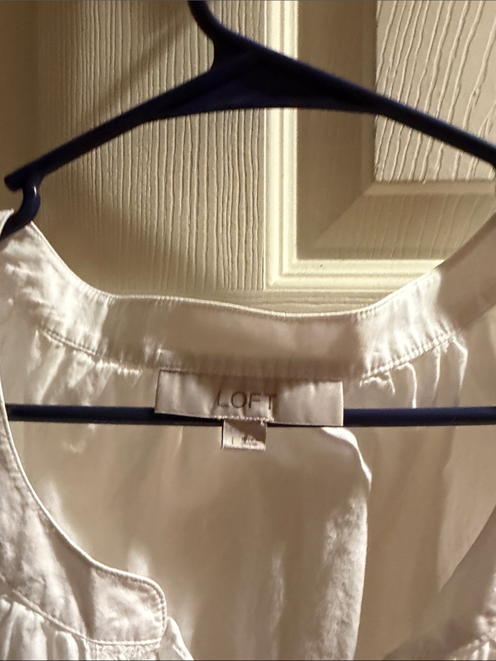 LOFT White Casual Button-Down Shirt